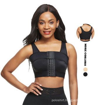 in stock 2 in 1 women black skin seamless compression shapewear bra post surgery